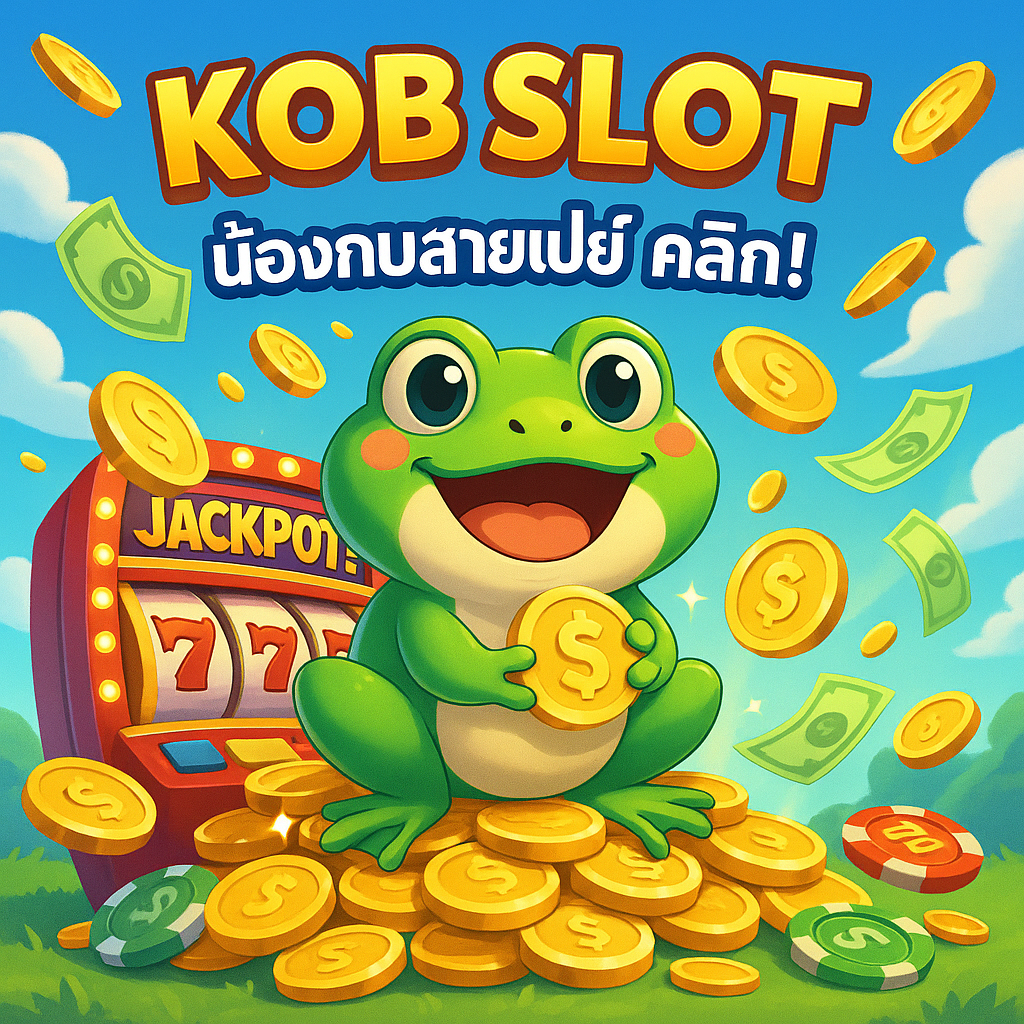 KOBSLOT น้องกบน้อยสายแจก พาเพลินในโลกสล็อตมหาสนุก